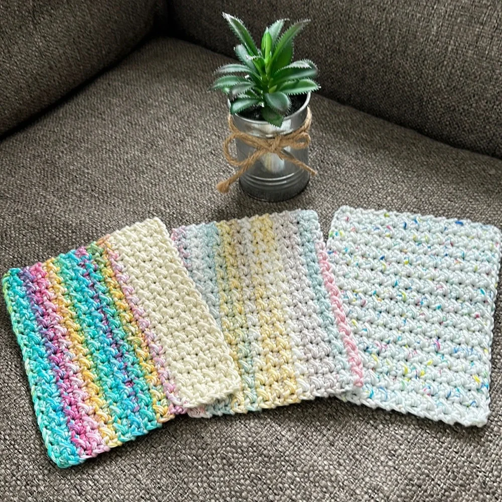 Hand made 100% Cotton Cloths Granny Cottage Core Spa set of three